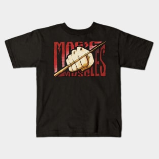 Mashle Magic and Muscles Mash Fist x Wand Cool Streetwear Red Graffiti with White Outline Kids T-Shirt